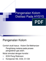 Pengenalan Kolom Distilasi Pada HYSYS