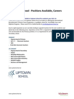 Uptown School - Positions Available, Careers