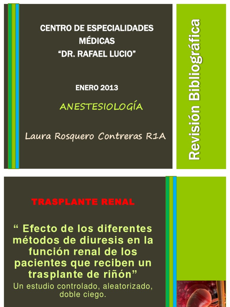 METODOS DIURESIS Sodio Anestesia