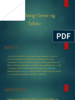 Iba'T-Ibang Genre NG Teksto