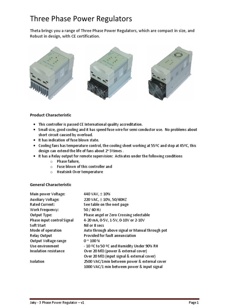 Thyristor 3PH Data Sheet PDF | PDF