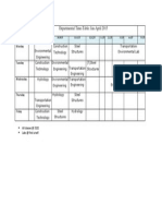 Departmental Time-Table: Jan-April 2015