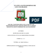 Unidad Educativa Santo Domingo de Los Colorados Monografia
