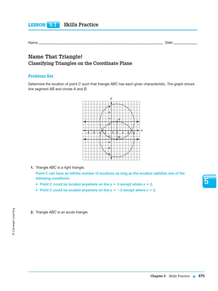 Chapter 5 Skills Practice | PDF | Triangle | Elementary Geometry