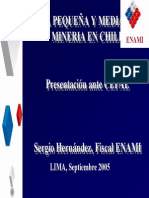 Enami 2005, Costos Mediana y Pequeña Mineria