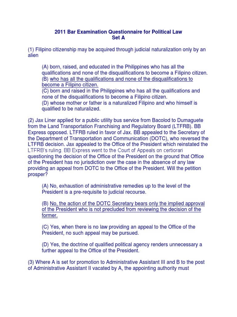 Political Law Reviewer | PDF | Presidents Of The United States ...