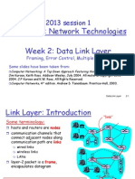 2013 Session 1: TELE3118: Network Technologies Week 2: Data Link Layer