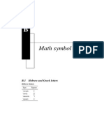 Math Symbol Tables: B.1 Hebrew and Greek Letters