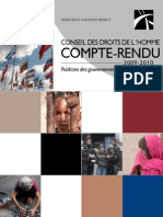 2009-2010 Human Rights Council Report Card (French)