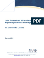 Joint Professional Military Education Psychological Health Training Manual