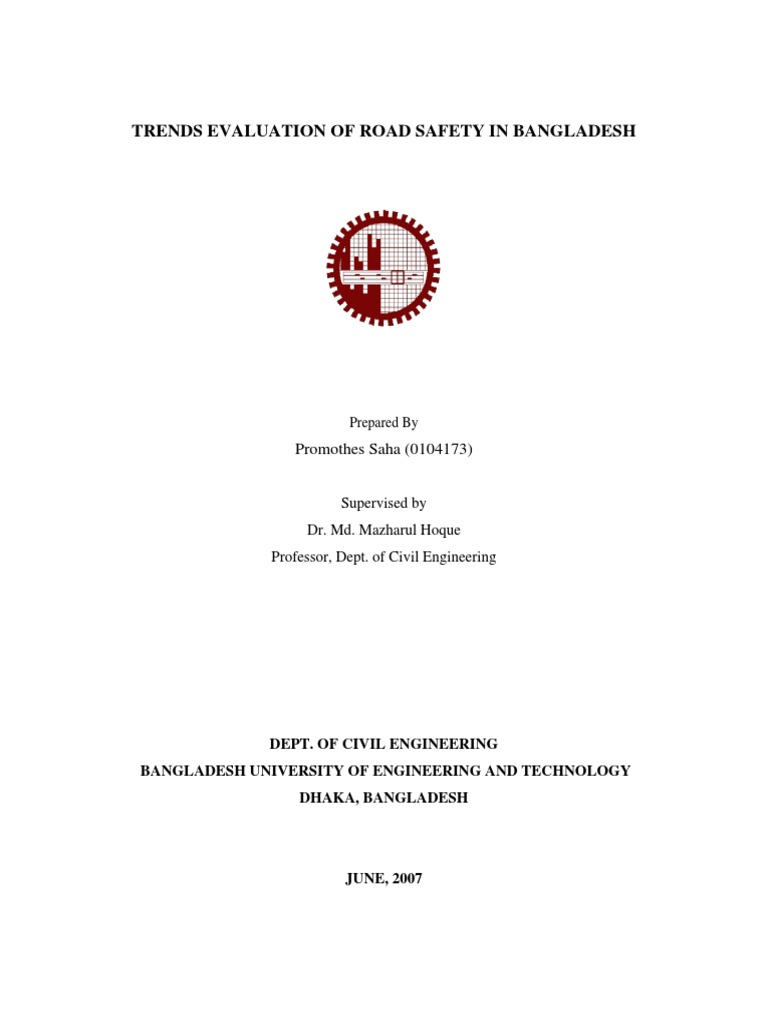 Thesis On Road Safety PDF Traffic Collision Road Traffic Safety