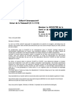 Lettre Du Ciane Pour Saisine Sur Épisiotomie Et Indication D'amniocentèse. Juillet 2004