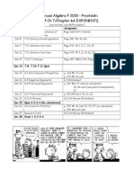 Advanced Algebra F 2015 - Prystalski End of CH 7/chapter 6A EXPONENTS