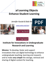 Digital Learning Objects Enhance Student Learning: Jennifer Kosiak & Bob Hoar