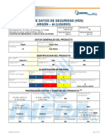 Hoja de Seguridad Argon Liquido