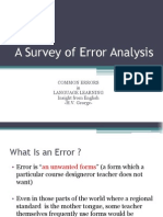 A Survey of Error Analysis - H.V. George