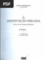 BASAGLIA, Franco. as Instituições Da Violência.