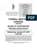 Maticopa County Board of Supervisors Meeting Agenda 1-7-15