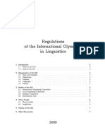 Regulations of The International Olympiad in Linguistics