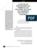 A Escuta Do Professor No Trabalho de Inclusao Escolar