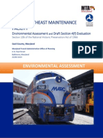 Marc Northeast Maintenance Facility: Environmental Assessment