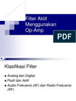 Filter Aktif Menggunakan Op-Amp