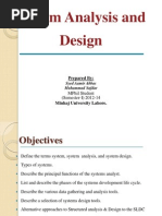 system analysis and design