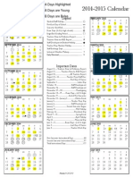 2014-15 Calendar A B Days