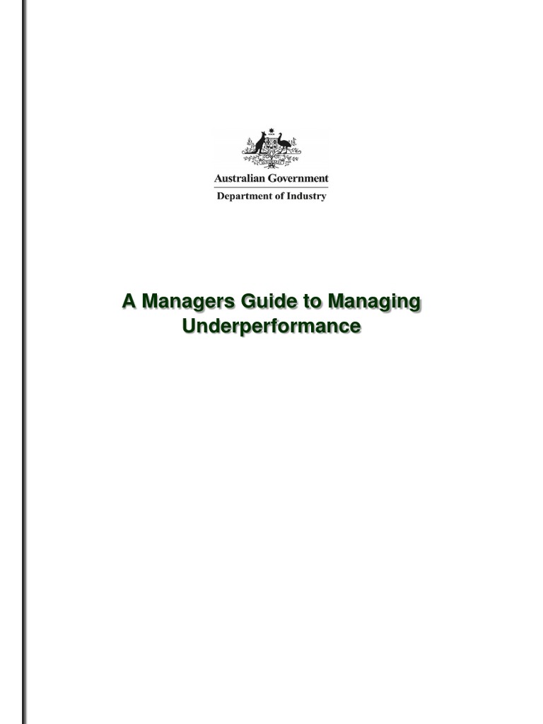 Guide to Managing Employee Underperformance | PDF | Performance ...