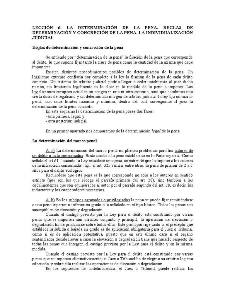 Cálculo y determinación de penas | PDF | Castigos | Delito