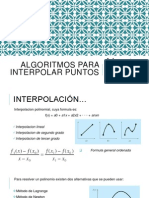 Matematicas Algoritmos para interpolar puntos