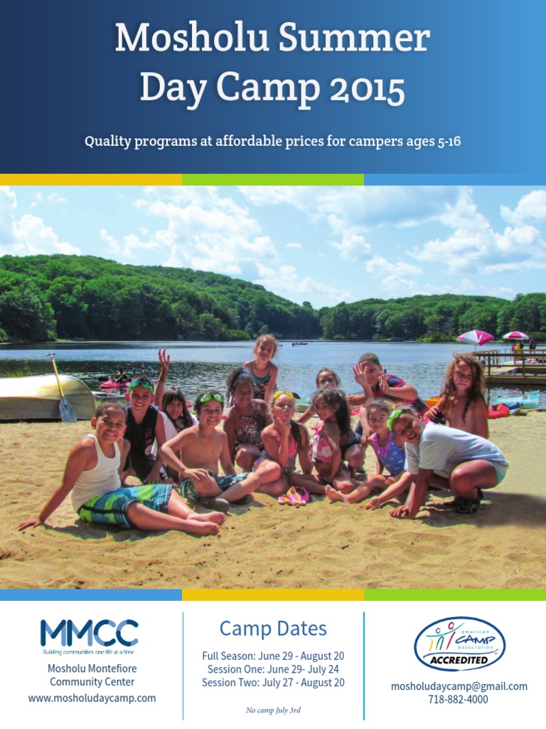 Mosholu Camp Brochure 2015 Camping Fee