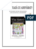 20 Wendell Berry Ce Conteaza Cu Adevarat Economie Pentru Renasterea Unei Societati a Bunastarii Tei