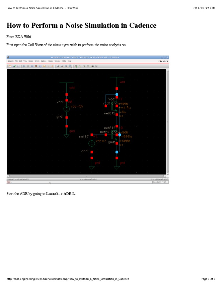 How To Perform A Noise Simulation in Cadence EDA Wiki PDF Electronic Circuits Wiki