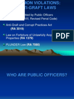 Crimes Committed by Public Officers (Book II, Title VII, Revised Penal Code) Anti-Graft and Corrupt Practices Act