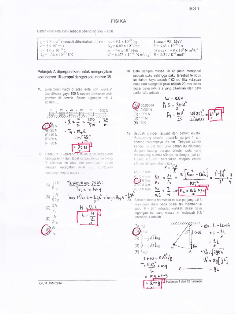 Soal Dan Pembahasan Um Ugm 2014 PDF