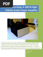 The Ovation E-Amp: A 180 W High-Fidelity Audio Power Amplifier