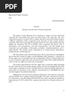 experimental organic chemistry post-lab 5 separation of acidic basic and neutral compounds