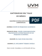 Producto Final.- Diseño de Programa Academico