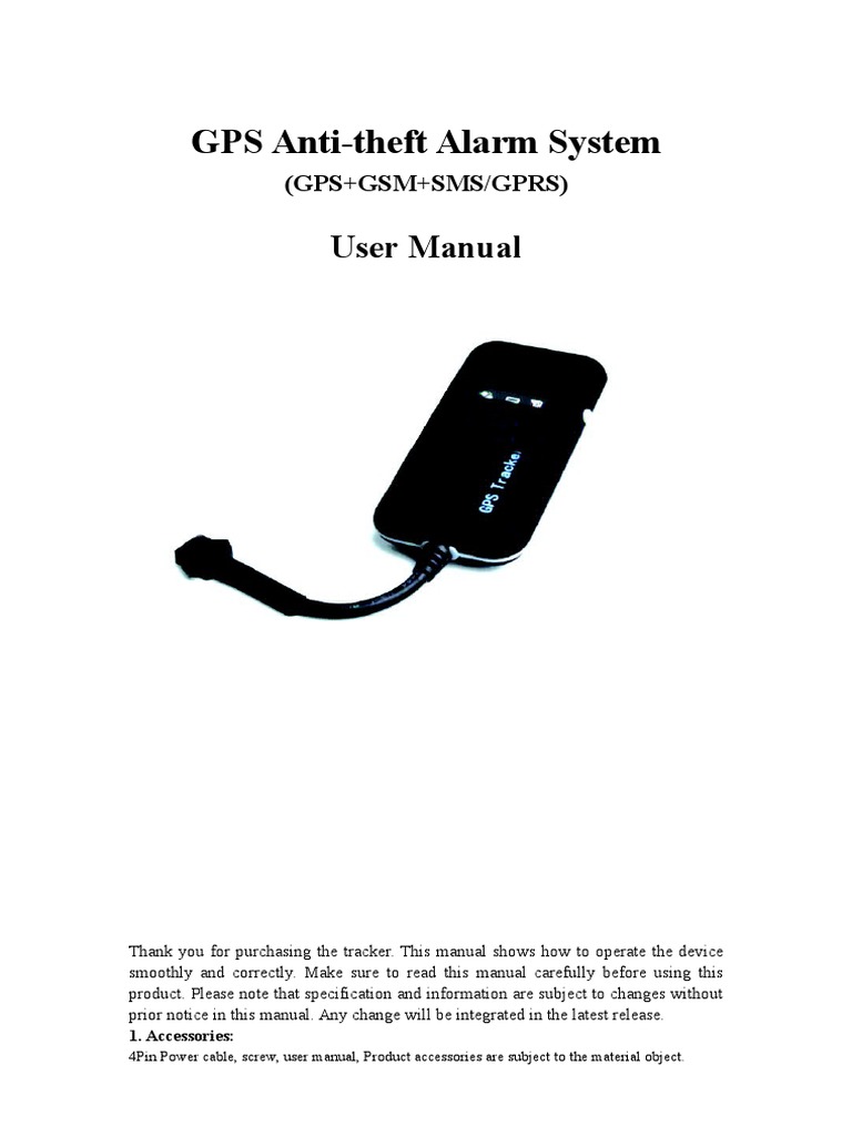 GT02A Vehicle GPS Tracker User Manual, PDF, General Packet Radio Service