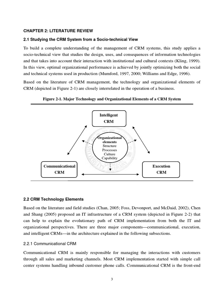 mobile customer relationship management literature review
