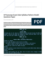 UP Kanungo Exam Date Syllabus Pattern Model Question Paper - Shimla99