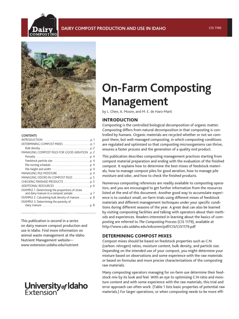 On-Farm Composting Managment | PDF | Compost | Anaerobic Digestion