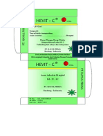 Steril Kardus Etiket Vit C HAYUL