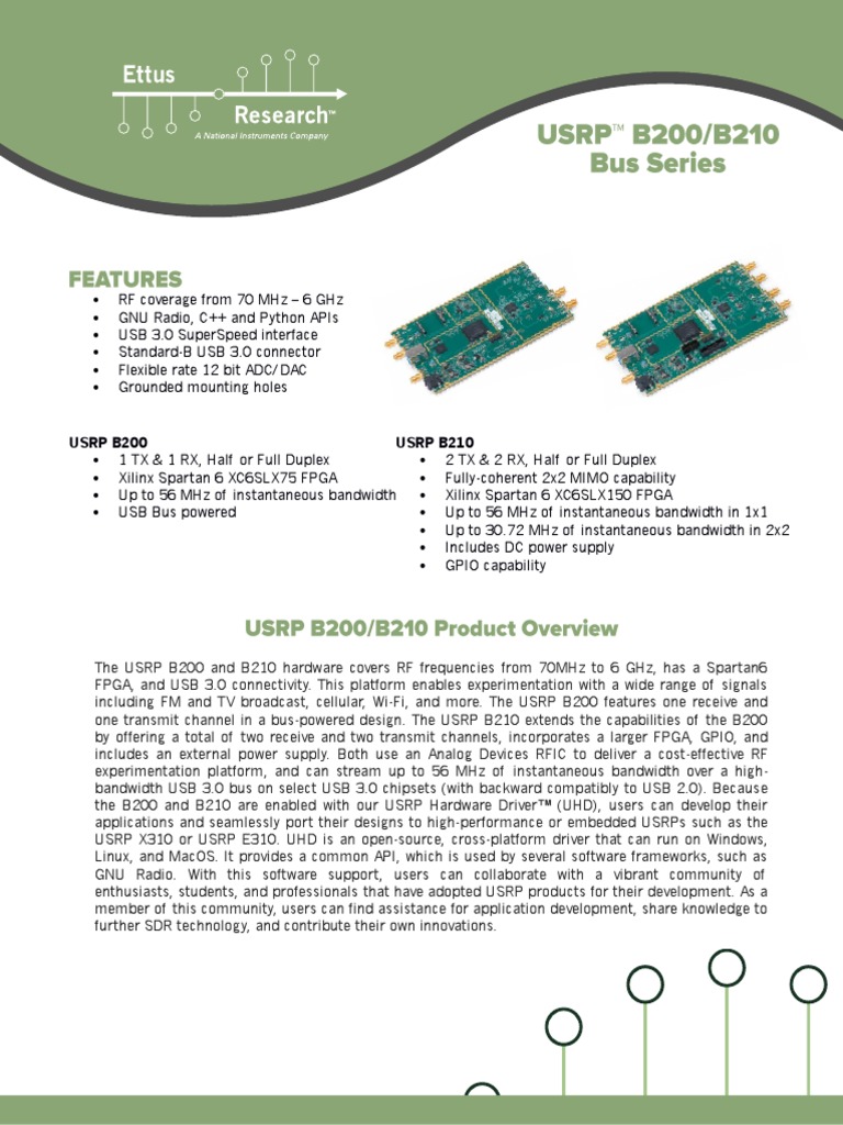 b200-b210 Spec Sheet | PDF