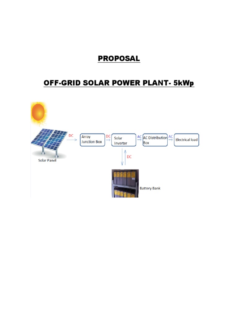 Off-Grid 5kWp Solar Power Proposal | PDF | Technology & Engineering