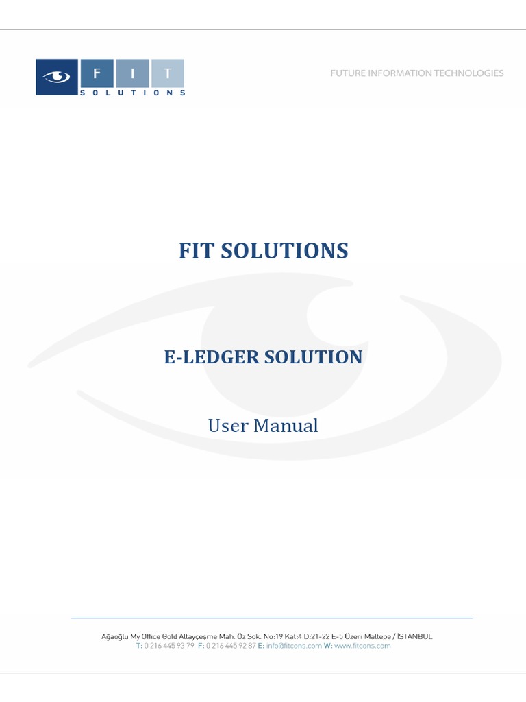 E-Ledger Solution User Manual | PDF | Error Detection And Correction ...