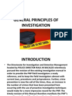 General Principles of Investigation