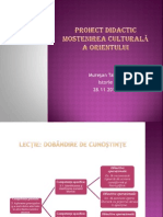 Prezentare Proiect Didactic - Mostenirea Culturala A Lectiei