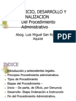 Inicio Desarrollo y Finalización Del Procedimiento